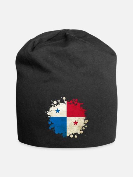 Panama vintage flags blob - Jersey Beanie - black - Front