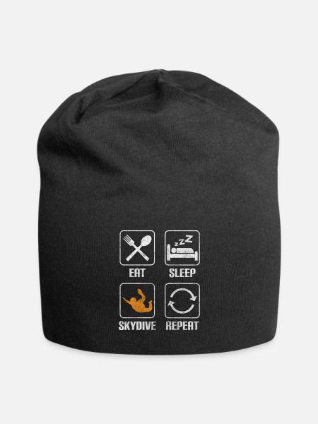 Skydiving Plane Sport - Jersey Beanie - black - Front