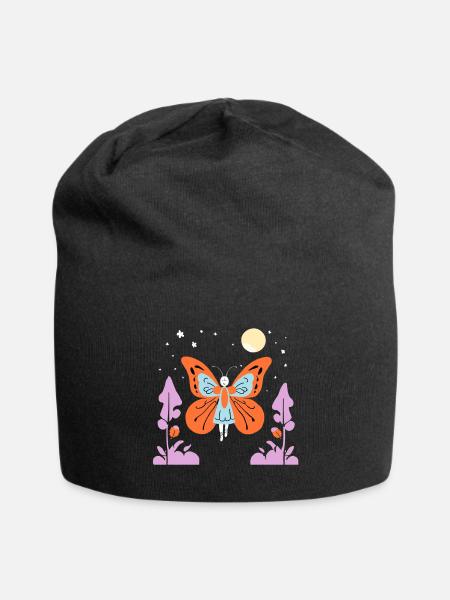 Pumpkin Fairy Moonlight - Jersey Beanie - black - Front