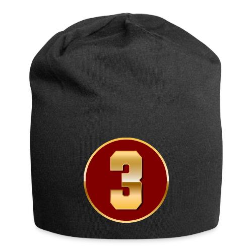 Number 3 in Gold Varsity Font - Jersey Beanie
