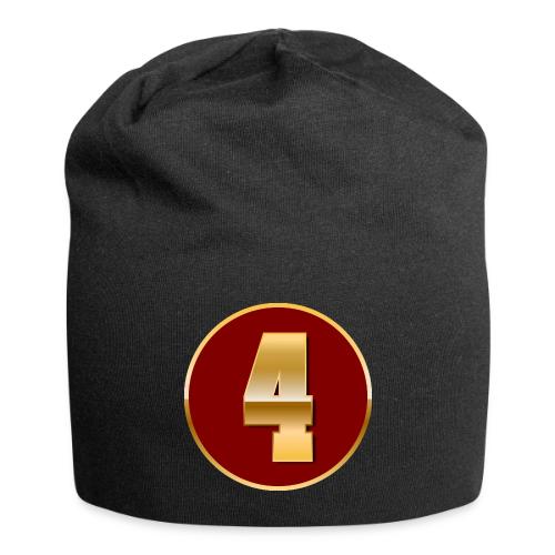 Number 4 in Gold Varsity Font - Jersey Beanie