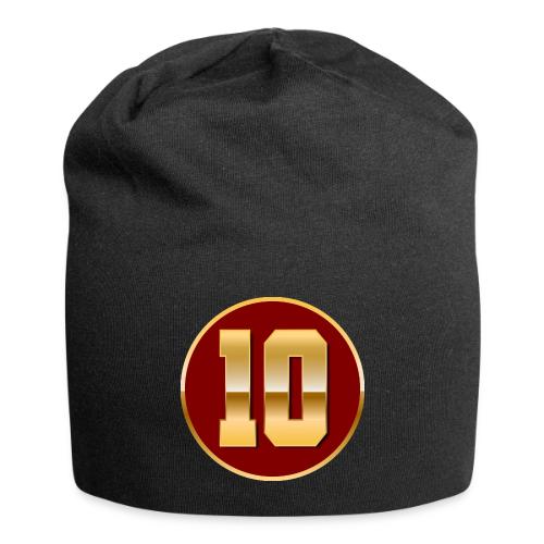 Number 10 in Gold Varsity Font - Jersey Beanie
