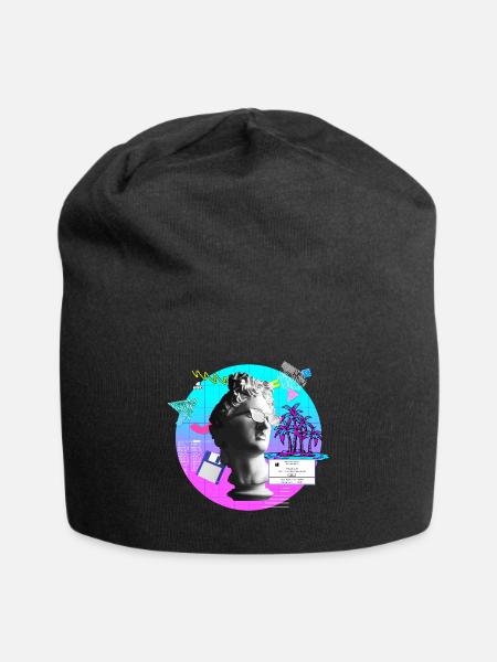 Retrowave 1980s art - Jersey Beanie - black - Front