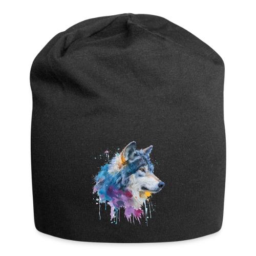 Splash-Art Wolf Head - Jersey Beanie