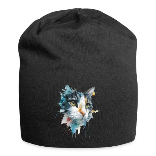 Watercolor cat face - Jersey Beanie