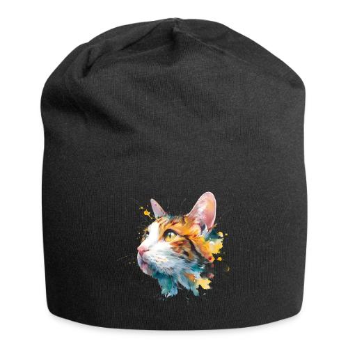 Cat: Feline Ink Burst - Jersey Beanie