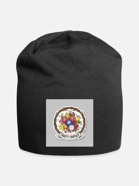 Fruity Fantasy Fruit Medley - Jersey Beanie - black