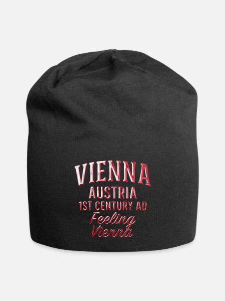 Feeling Vienna 1st Century AD Text Art - Jersey Beanie - black - Front