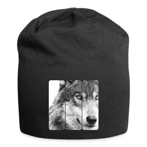 Wolf Face Triptych: Silent Alpha - Jersey Beanie