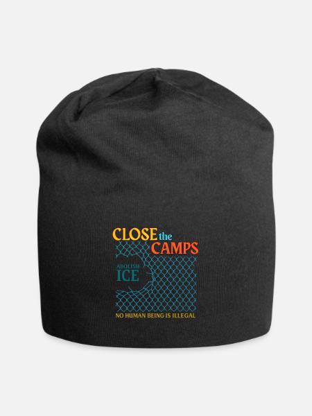Anti ICE, Immigrant Rights Design - Jersey Beanie - black - Front