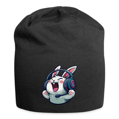Gamer Bunny Headset Cartoon Design - Jersey Beanie