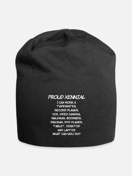 Proud Xennial  - Jersey Beanie - black - Front