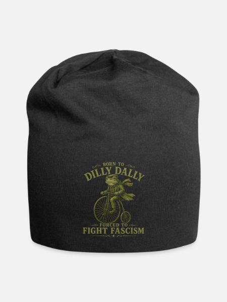 Frog Fight Fascism - Jersey Beanie - black - Front