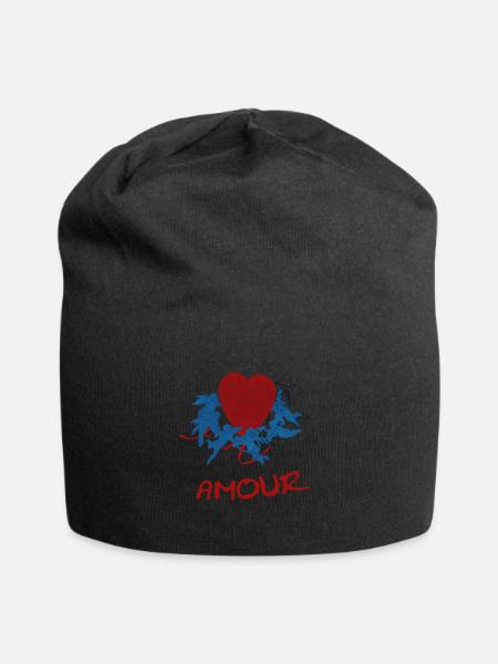 Amour Cherub Vintage Retro Love Design t-shirt  - Jersey Beanie - black - Front