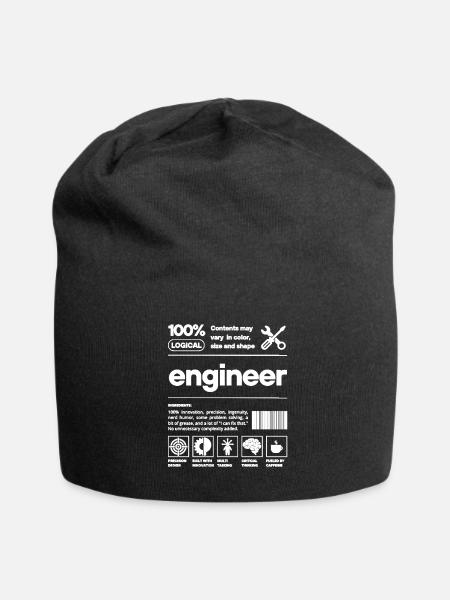  Engineer Handling Instructions Design - Jersey Beanie - black - Front