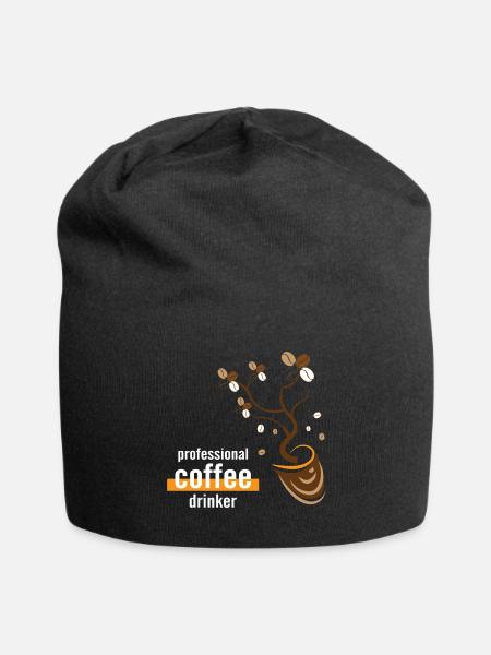 professional coffee drinker - Jersey Beanie - black - Front