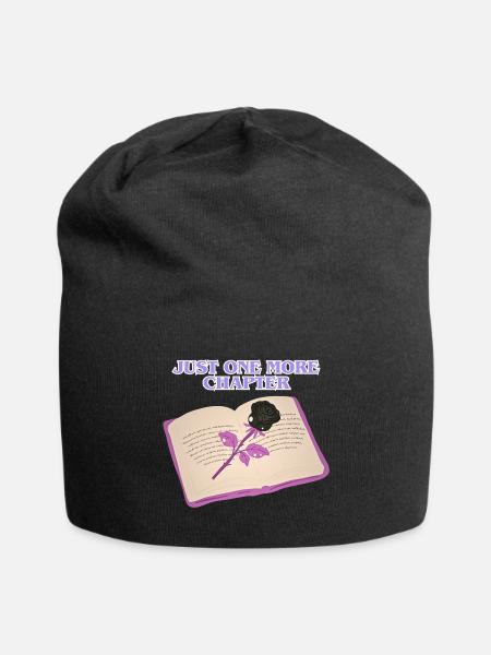 Just One More Chapter Bookish Gothic Romance Rose - Jersey Beanie - black - Front