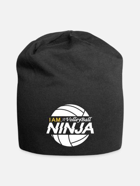 Volleyball Ninja - Jersey Beanie - black