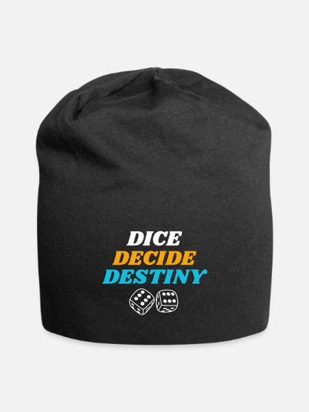 Dice Decide Destiny  - Jersey Beanie - black - Front