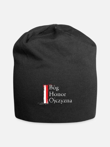God Honor Homeland - Bóg Honor Ojczyzna - Jersey Beanie - black - Front