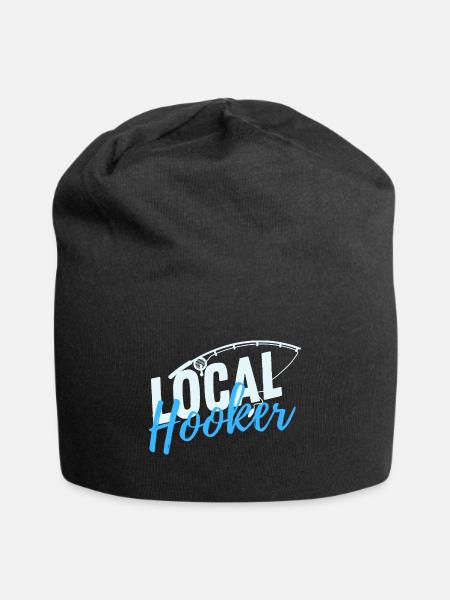 I'm just a local hooker - Fishing Design - Jersey Beanie - black - Front