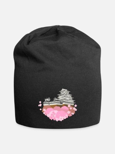 Cherry Blossom - Jersey Beanie - black