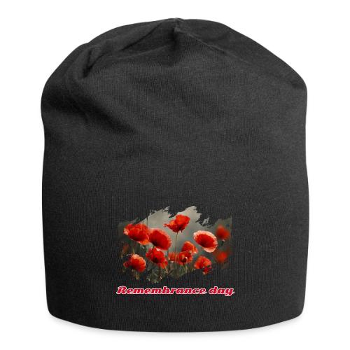 Remembrance Day with poppies - Jersey Beanie