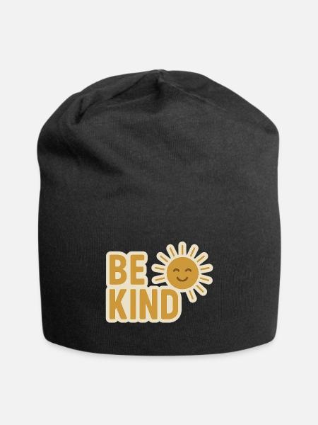 Be Kind Sunburst - Jersey Beanie - black - Front