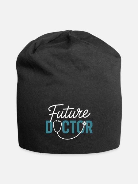 Future Doctor Stethoscope - Jersey Beanie - black - Front