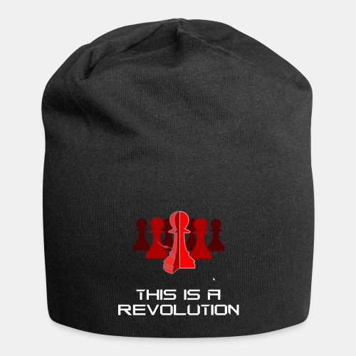 This is a Revolution. 3D CAD. Red, Ominous - Jersey Beanie
