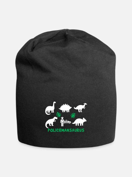 Policeman Saurus - Jersey Beanie - black - Front