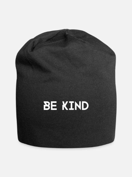 BeKind - Jersey Beanie - black - Front
