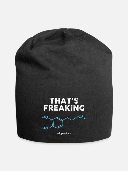 That's Freaking Dopamine Neuroscience Biochemistry - Jersey Beanie - black - Front
