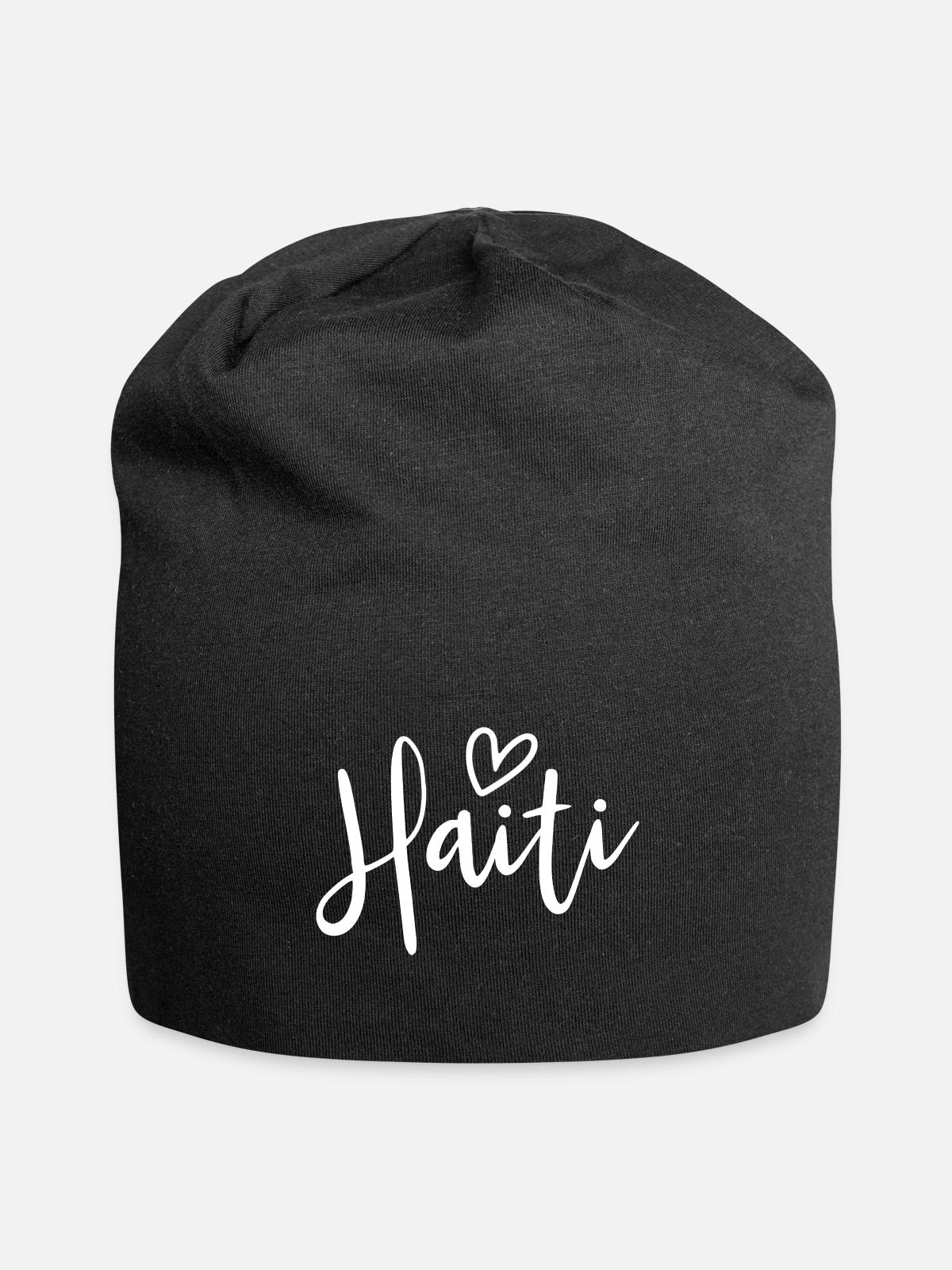 Haiti Heart Women's Love Haiti - Jersey Beanie - black - Front