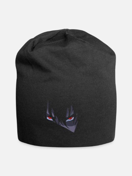 Crimson Gaze in Shattered Night - Jersey Beanie - black