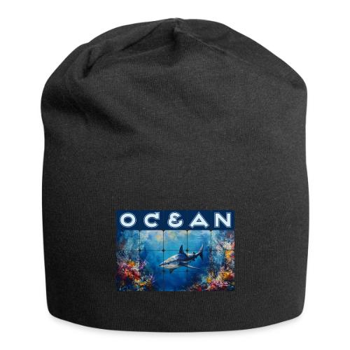 Ocean: Synthwave Shark - Jersey Beanie