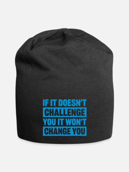 workout fitness motivation quote - Jersey Beanie - black