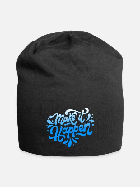 make it happen - Jersey Beanie - black - Front