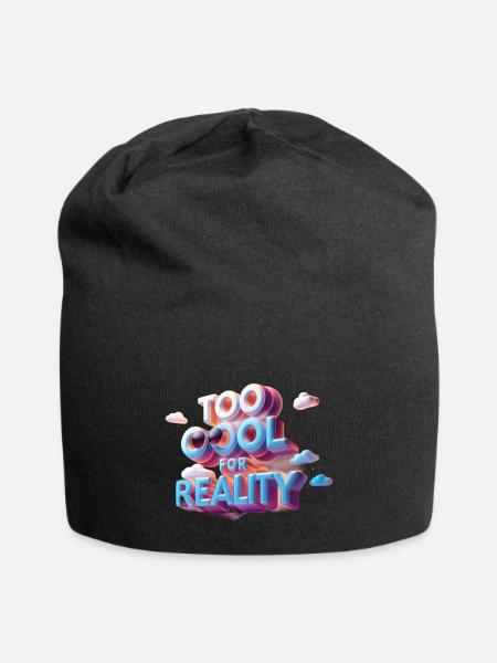 Too Cool for Reality - Jersey Beanie - black