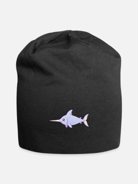 Pastel Narwhal Prism - Jersey Beanie - black