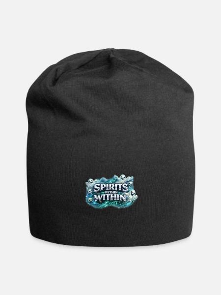 Spirits Within Ethereal Ghost Swirls - Jersey Beanie - black - Front