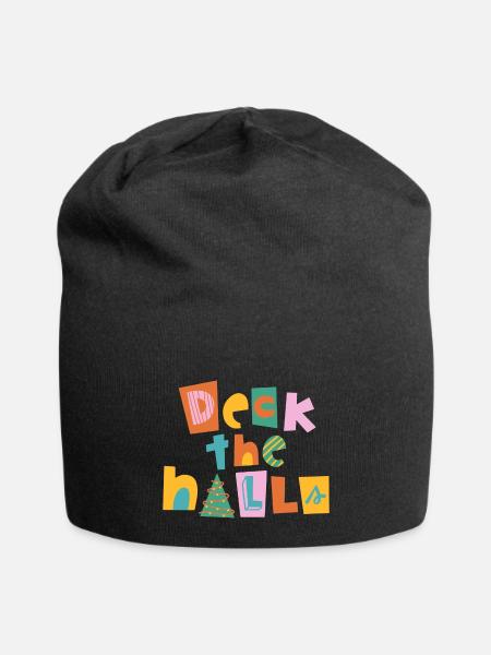 Deck the halls 2 - Jersey Beanie - black - Front