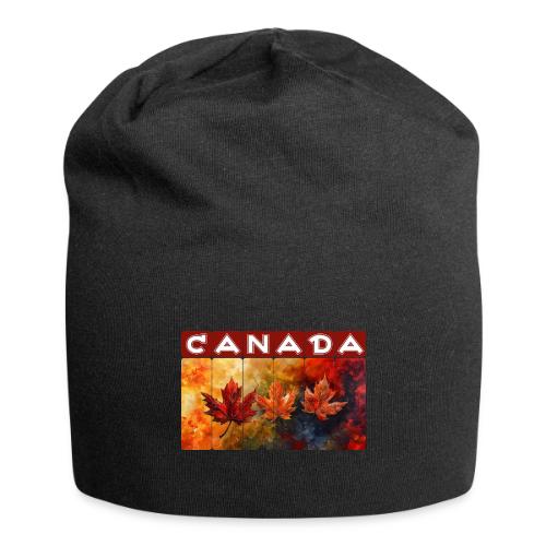 Painted Canada Leaves - Jersey Beanie