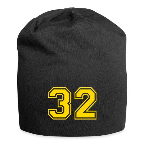 Number 32 in a classic athletic collegiate font - Jersey Beanie