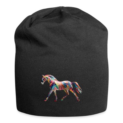 Colorful Abstract Horse Art Design - Jersey Beanie