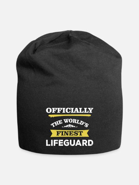 The World's Finest Lifeguard - Jersey Beanie - black - Front