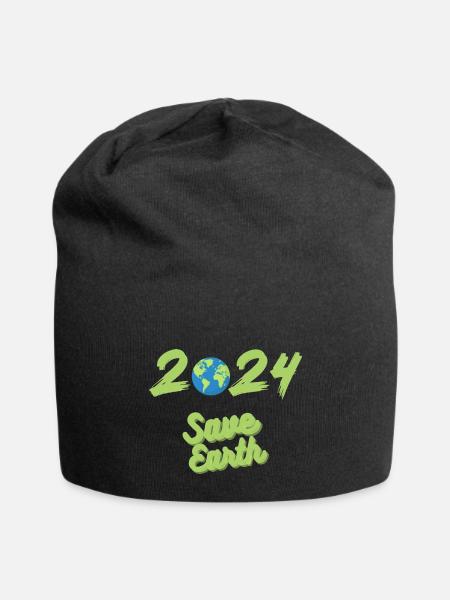 Earth Day Save earth save the planet everyday - Jersey Beanie - black - Front