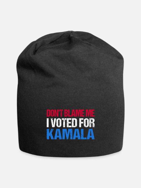 Don't Blame Me I Voted For Kamala I - Jersey Beanie - black - Front