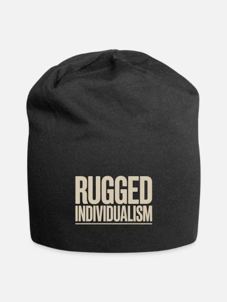 Rugged Individualism Retro Americana Self Reliance - Jersey Beanie - black - Front