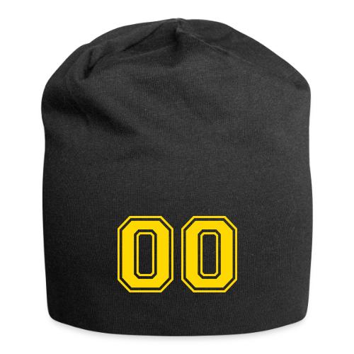 Number 00 in a classic athletic collegiate font - Jersey Beanie